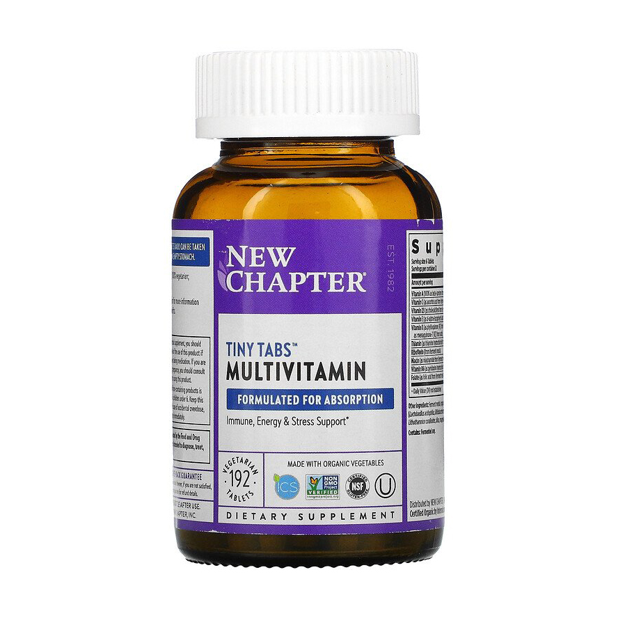 Мультивітаміни New Chapter Multivitamin Tiny Tabs, 192 міні-таблеток